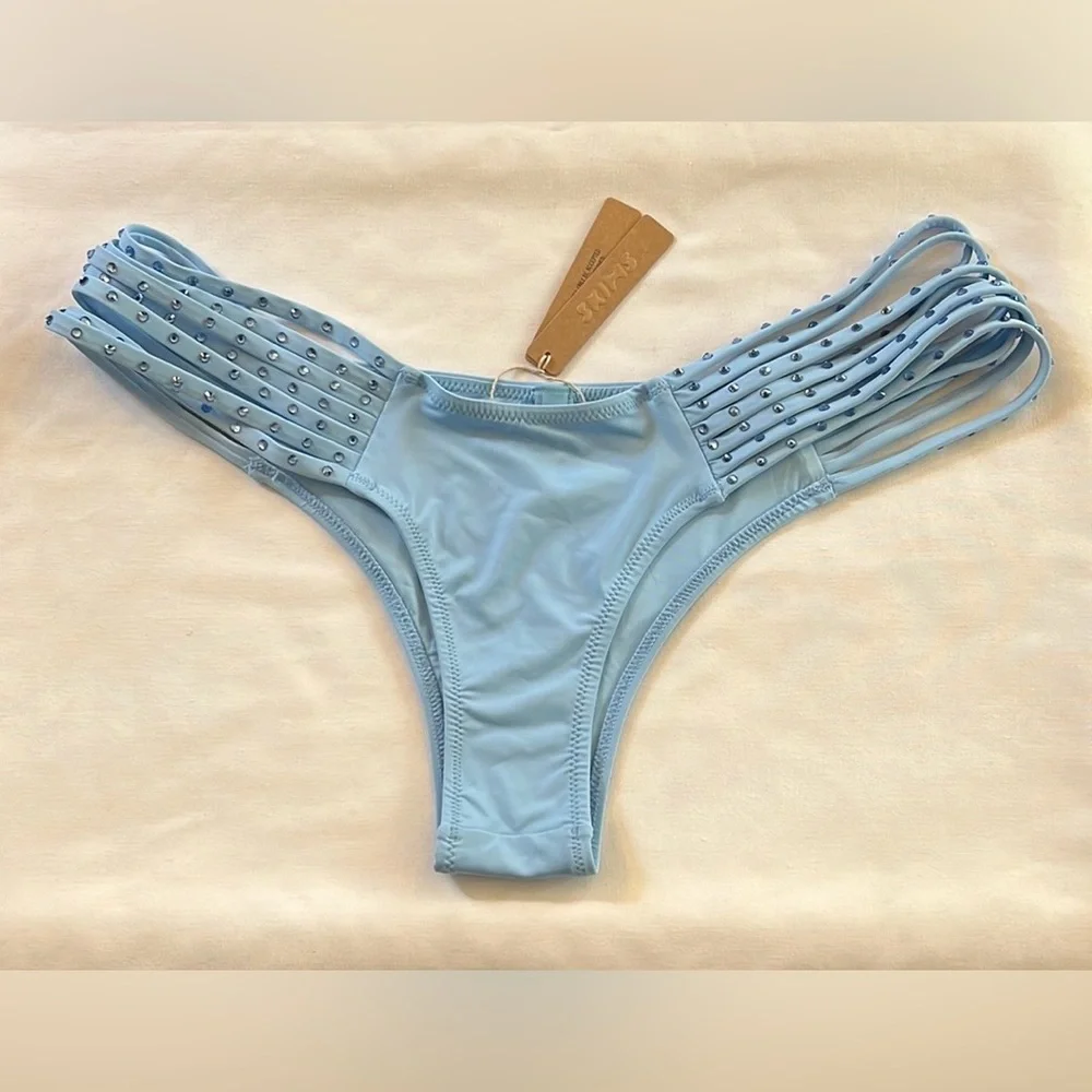 SKIMS RHINESTONE STRAPPY BIKINI BOTTOM